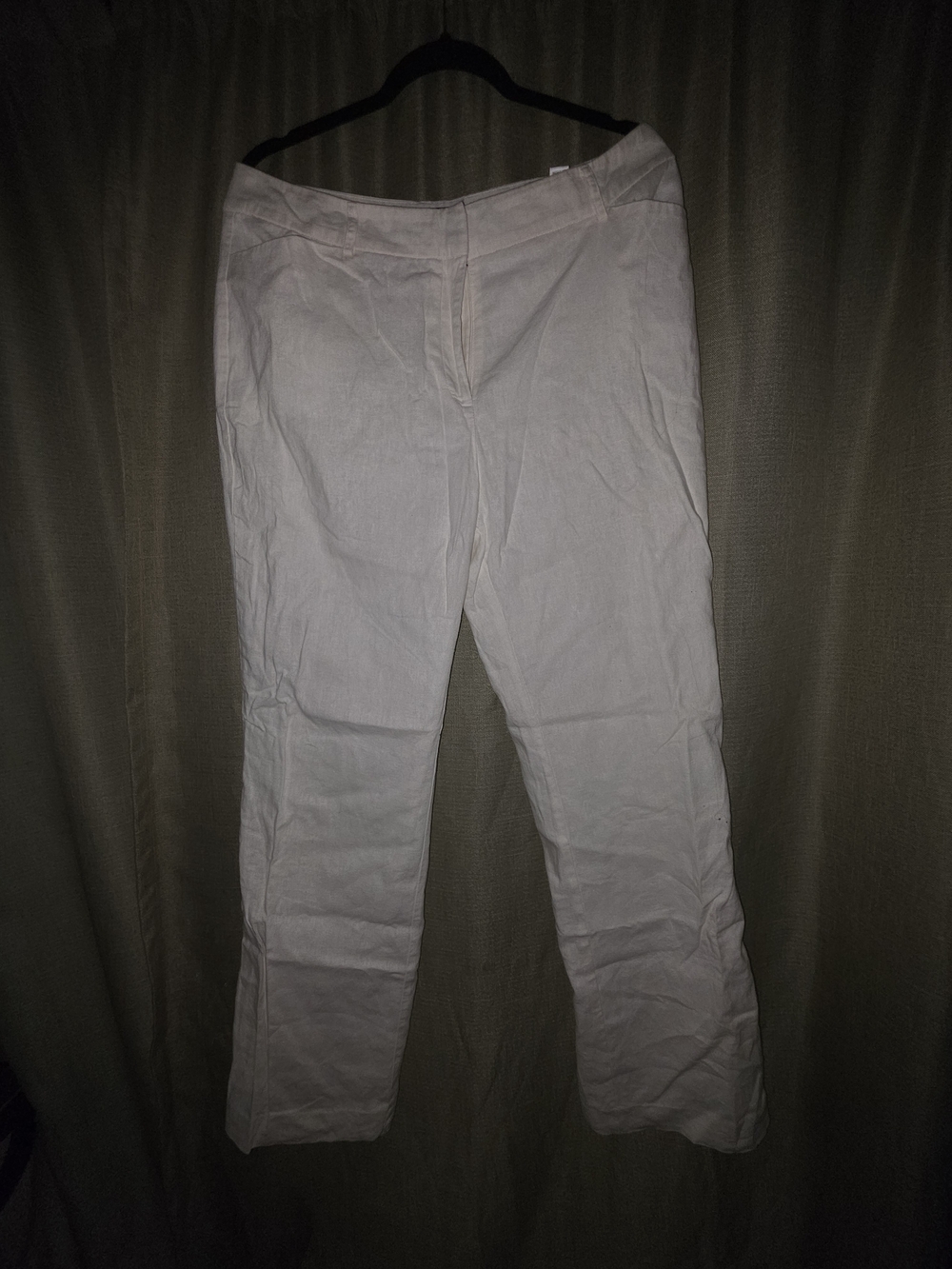 Cato Women's White Lined Linen Trousers